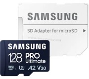 Card memorie Samsung PRO Ultimate MicroSDXC 128GB Class 10 UHS-I U3 + SD adapter