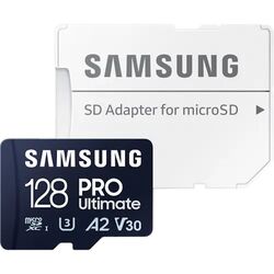 Card memorie Samsung PRO Ultimate MicroSDXC 128GB Class 10 UHS-I U3 + SD adapter