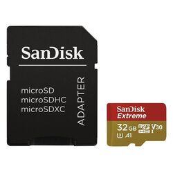Карта памяти SanDisk Extreme microSDHC 32GB Class 10 UHS-I + SD adapter