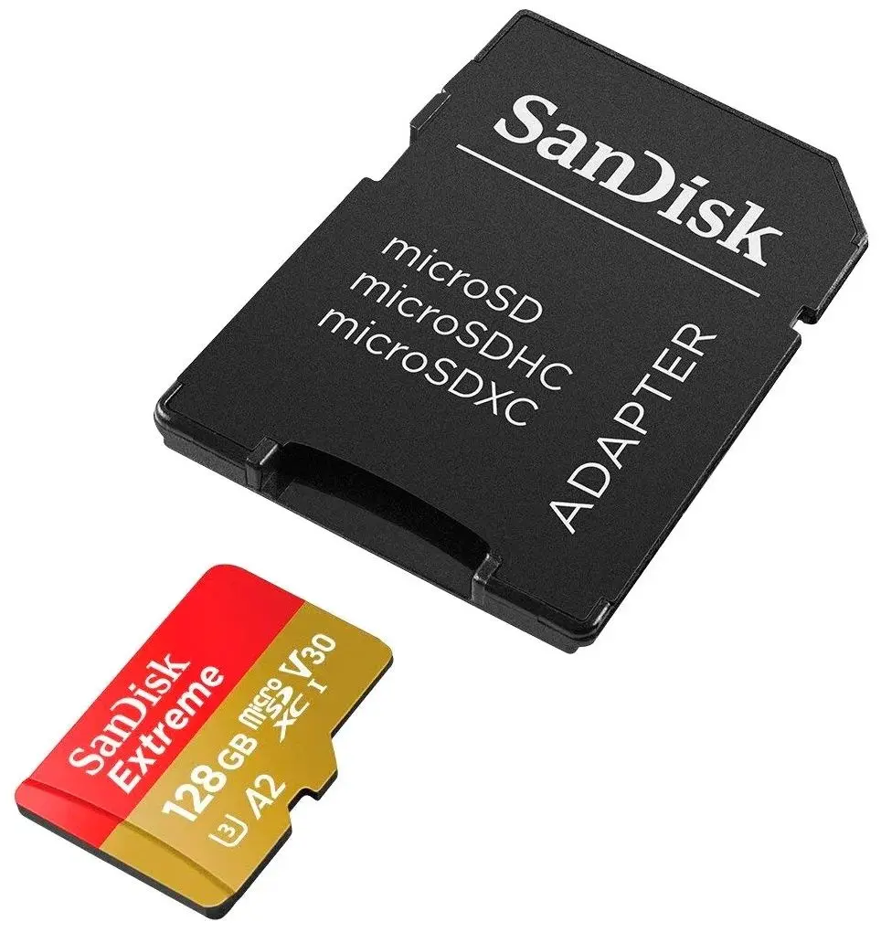 Карта памяти SanDisk Extreme microSDXC 128GB Class 10 + SD adapter