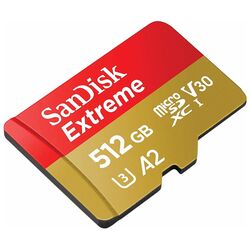 Карта памяти SanDisk Extreme microSDXC 512GB Class 10 V30 A2 UHS-I + SD Adapter Thumb
