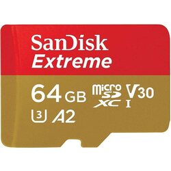Карта памяти SanDisk Extreme microSDXC 64GB Class 10 UHS-I + SD adapter Thumb