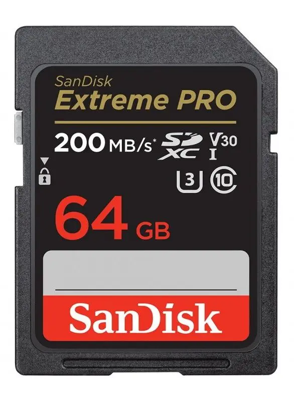 Карта памяти SanDisk Extreme Pro SDXC 64GB Class 10 V30 UHS-I