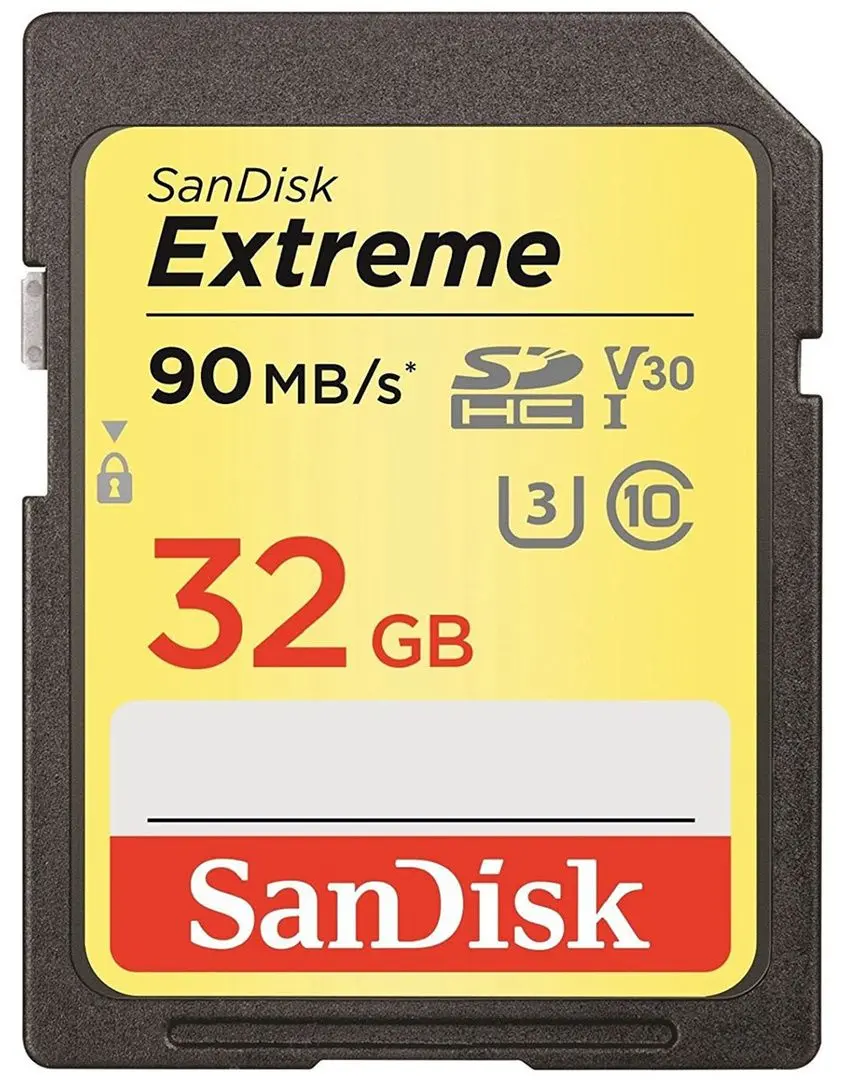 Карта памяти SanDisk Extreme SDHC 32GB UHS-I U3 Class 10
