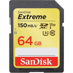Карта памяти SanDisk Extreme SDXC 64GB UHS-I U3 V30 Class 10 Thumb