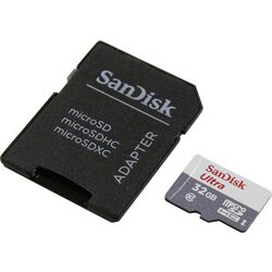 Карта памяти SanDisk microSDHC 32GB Class 10 UHS-I + SD Adapter