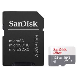 Карта памяти SanDisk Ultra microSDXC 128GB Class 10 UHS-I + SD adapter