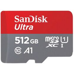 Карта памяти SanDisk Ultra microSDXC 512GB Сlass 10 UHS-I U1 A1 + SD Adapter Thumb