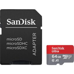 Карта памяти SanDisk Ultra microSDXC 64GB Class 10 UHS-I + SD adapter