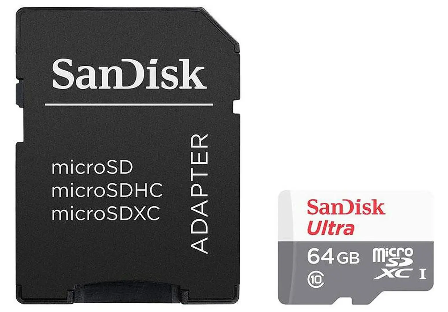 Карта памяти SanDisk Ultra microSDXC 64GB Class 10 UHS-I + SD adapter