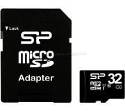 Card memorie Silicon Power MicroSDHC 32GB Class 10 UHS-I U1 + SD adapter (SP032GBSTH010V10SP)