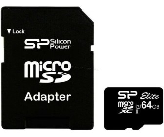 Card memorie Silicon Power MicroSDHC 64Gb Class 10 + SD adapter