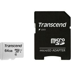 Card memorie Transcend 300S microSDXC 64Gb сlass10 UHS-I+SD adapter (TS64GUSD300S-A)