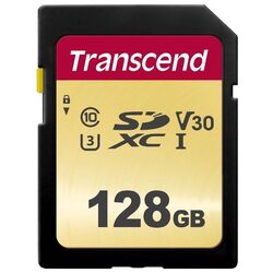 Карта памяти Transcend 500S SDXC class10 128Gb UHS-I (TS128GSDC500S)