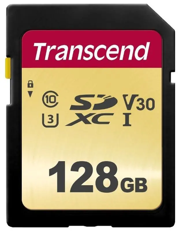 Карта памяти Transcend 500S SDXC class10 128Gb UHS-I (TS128GSDC500S)