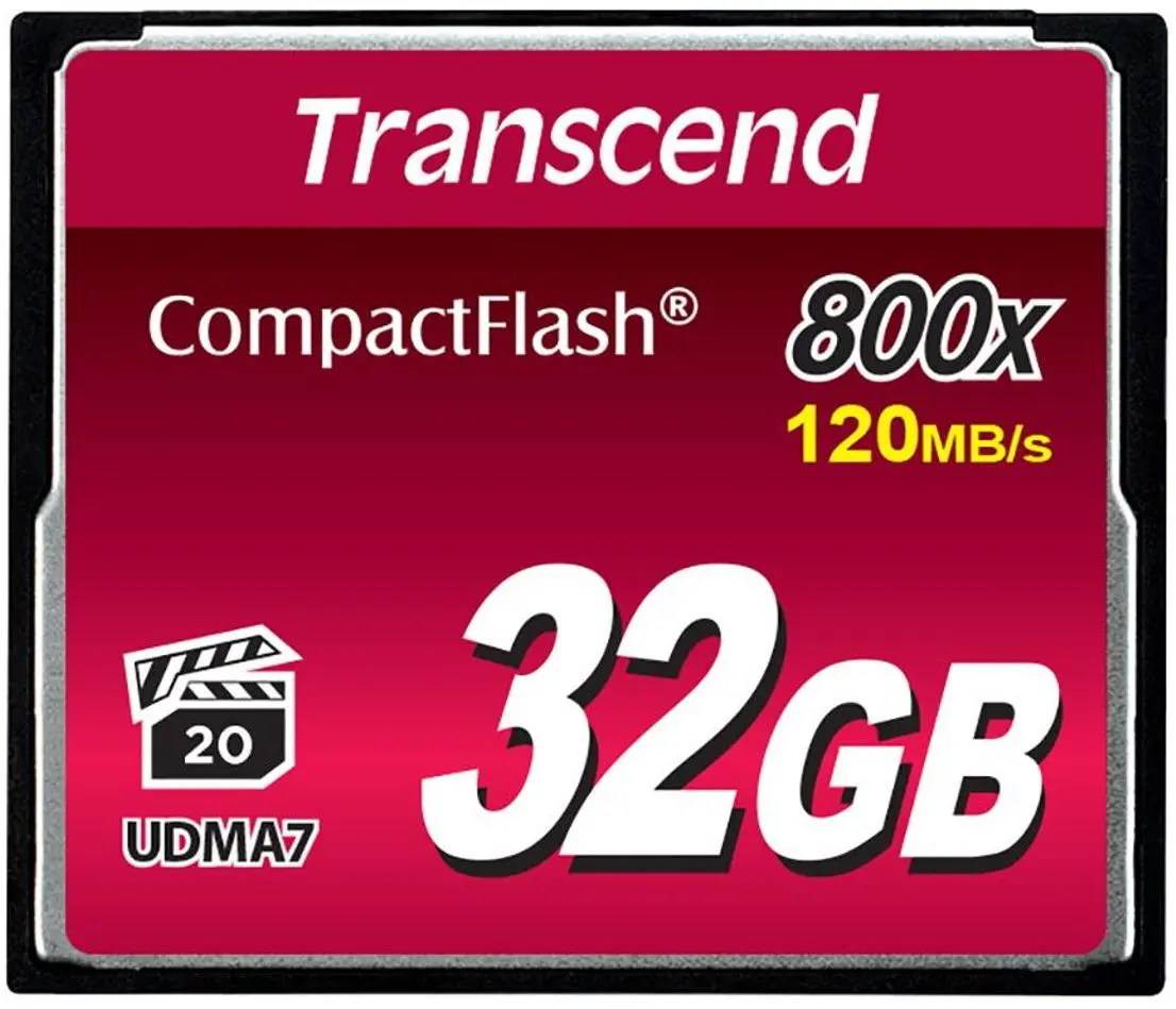 Карта памяти Transcend Hi-Speed 800X CompactFlash Card 800X 32GB (TS32GCF800)