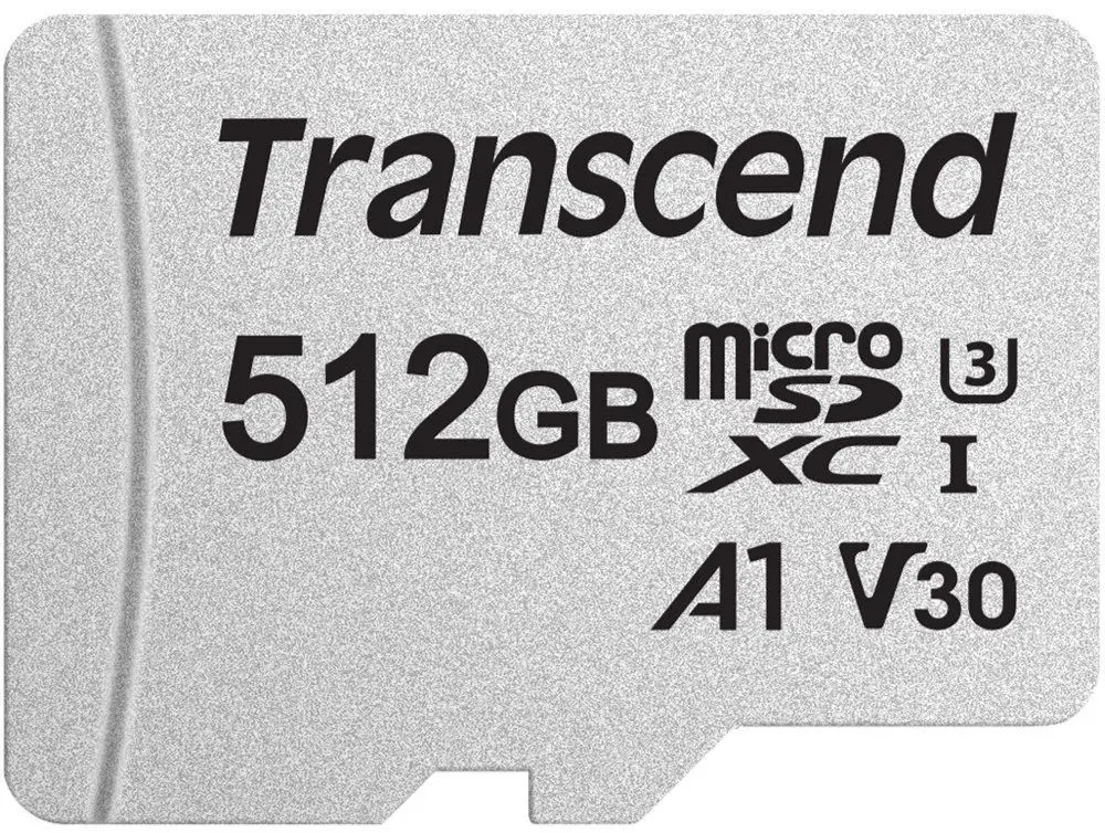 Карта памяти Transcend High Endurance 300S microSDXC 512GB Class10 U3 + SD adapter