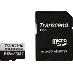 Card memorie Transcend MicroSD 512GB Class 10 UHS-I + SD adapter (TS512GUSD350V)