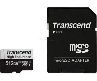 Card memorie Transcend MicroSD 512GB Class 10 UHS-I + SD adapter (TS512GUSD350V)