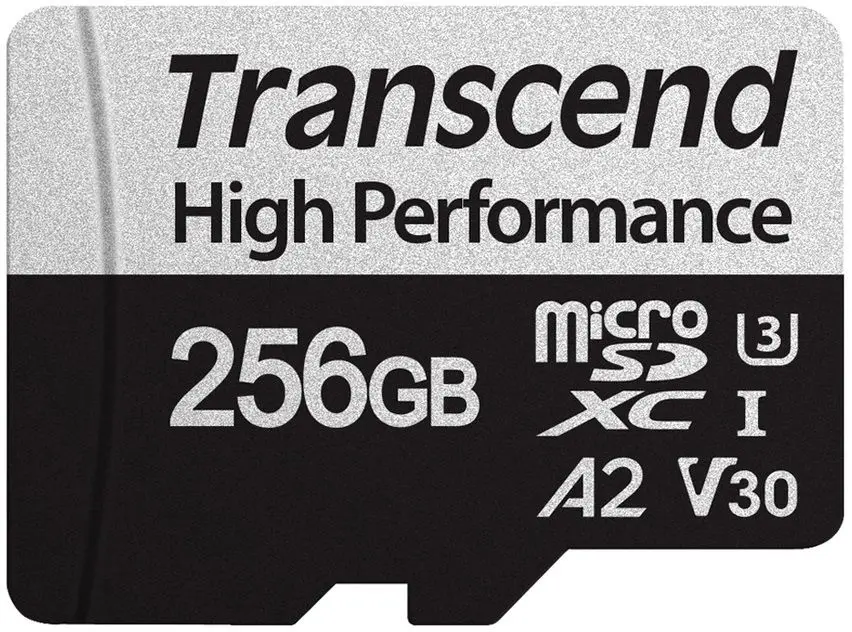 Карта памяти Transcend microSDXC 340S 256GB Class 10 UHS-I U3 + SD adapter