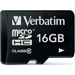 Карта памяти Verbatim Premium U1 MicroSDHC 16GB Class 10 (44010)