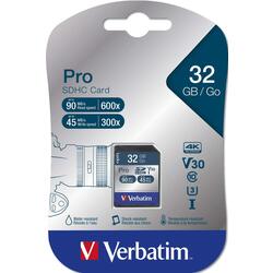 Карта памяти Verbatim Pro U3 SDHC 32GB Class 10 UHS-I (47021) Thumb
