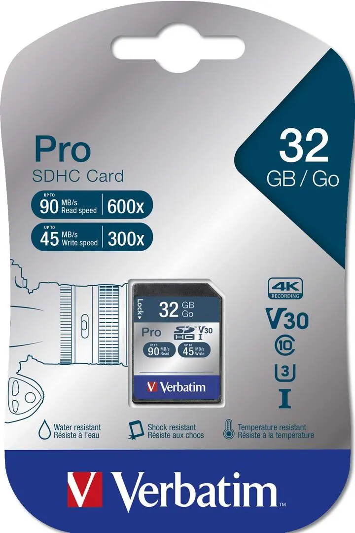 Карта памяти Verbatim Pro U3 SDHC 32GB Class 10 UHS-I (47021) - 3