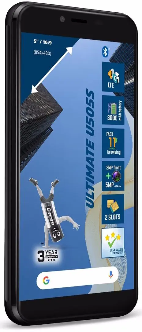 Telefon mobil Energizer Ultimate U505S 1GB/16GB (Black)