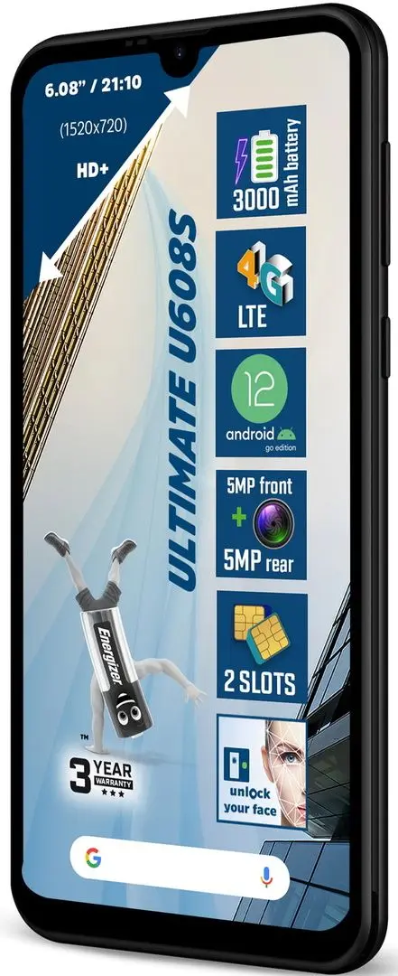 Telefon mobil Energizer Ultimate U608SEU 2GB/32GB (Black)
