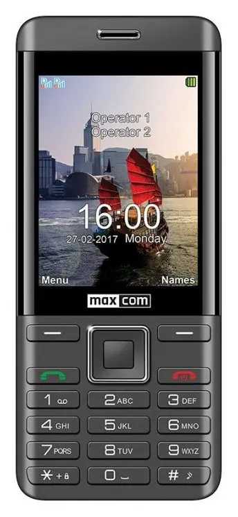 Мобильный телефон Maxcom Classic MM236 Duos (Black/Silver)
