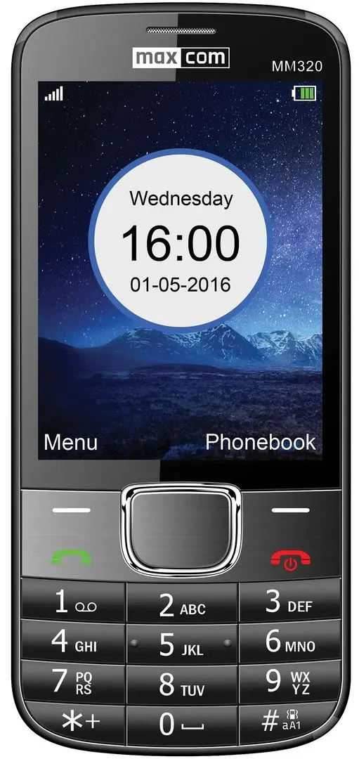 Мобильный телефон Maxcom Classic MM320 (Black/Silver)