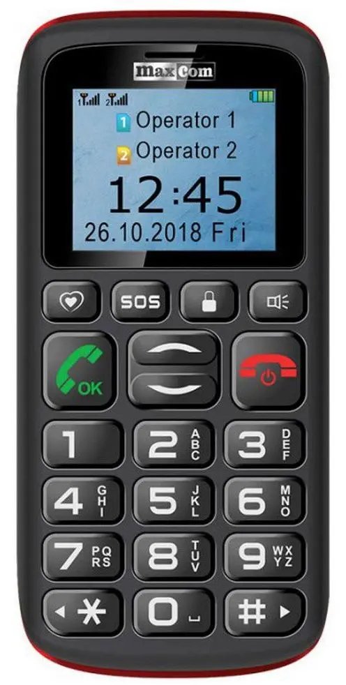 Мобильный телефон Maxcom Comfort MM428 Duos (Black/Red)