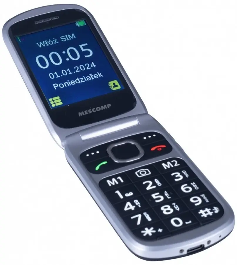 Telefon mobil MesMed Mescomp MT-184 Bruno (Silver/Black)