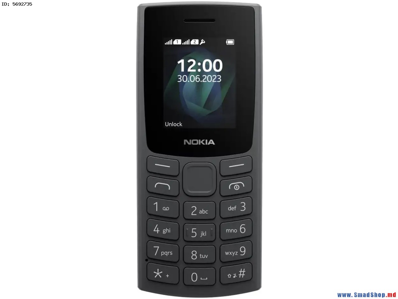 Мобильный Телефон Nokia 105 TA-1557 Dual 2023 4MB/4MB (Charcoal)