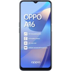 Мобильный телефон Oppo A16 3GB/32GB (Crystal Black)