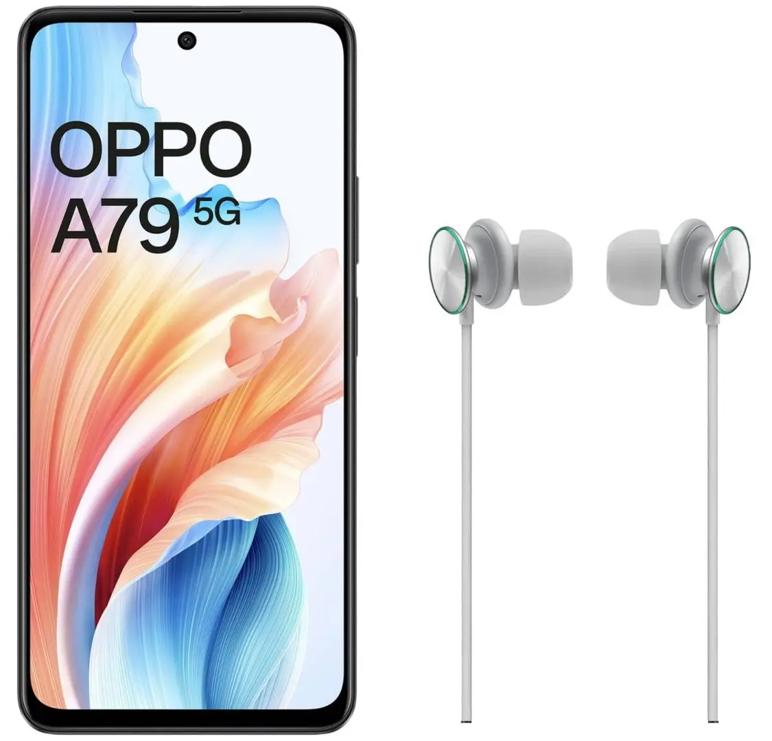 Мобильный телефон Oppo A79 5G Dual 8GB/256GB (Mystery Black) + наушники Oppo O-Fresh MH151 (Grey)