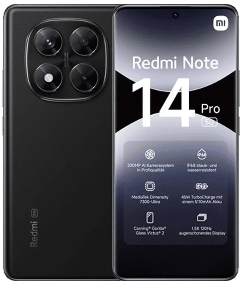 Telefon mobil Xiaomi Redmi Note 14 Pro 5G Dual 8GB/256GB (Midnight Black)