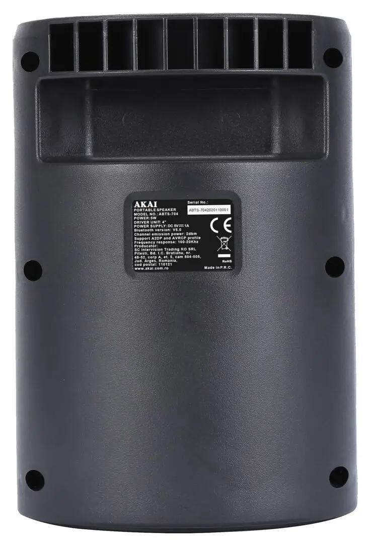Портативная акустическая колонка Akai ABTS-704 (Black) - 2