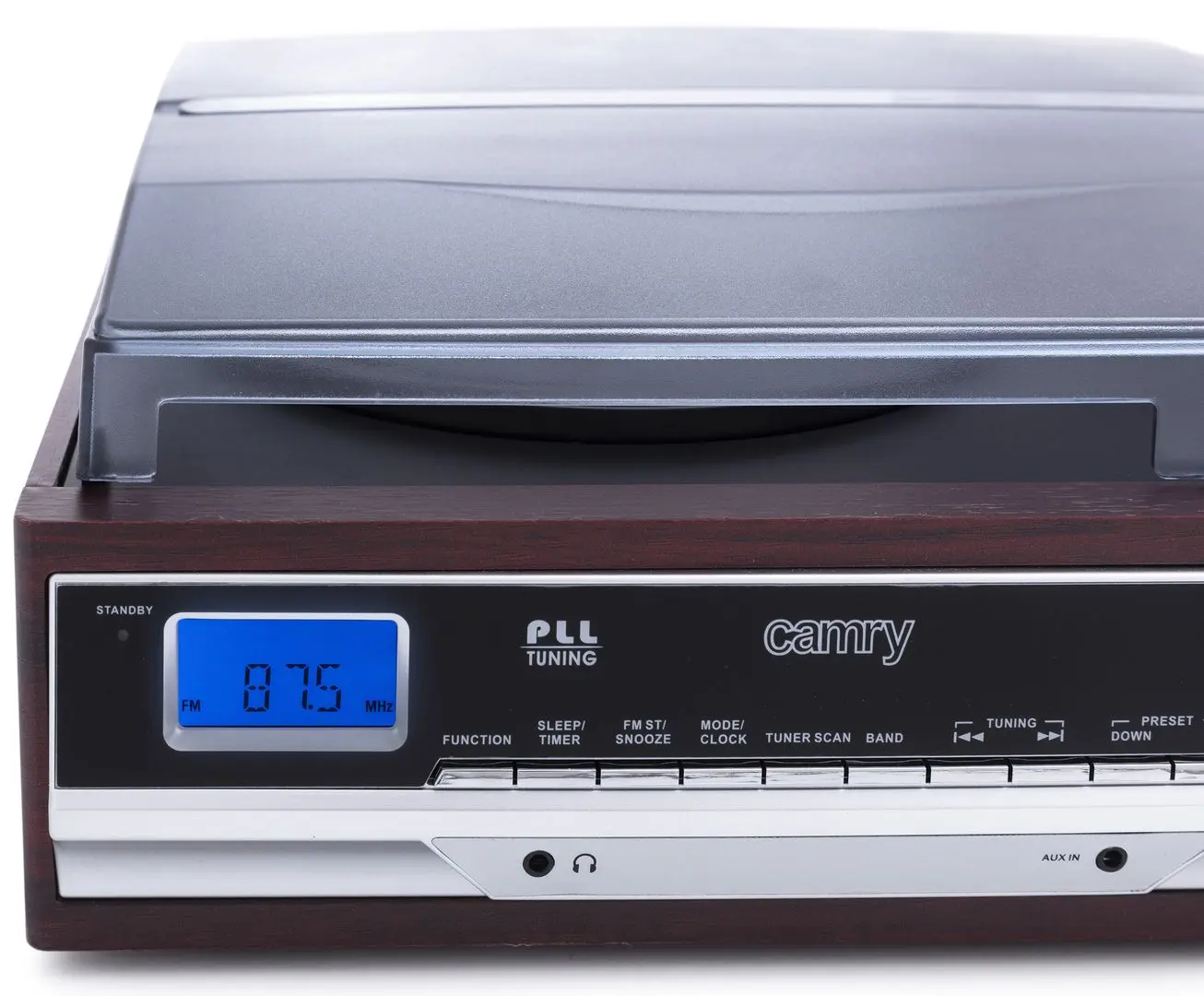 Радиоприёмник с виниловым проигрывателем Camry CR 1168 (Brown/Inox)