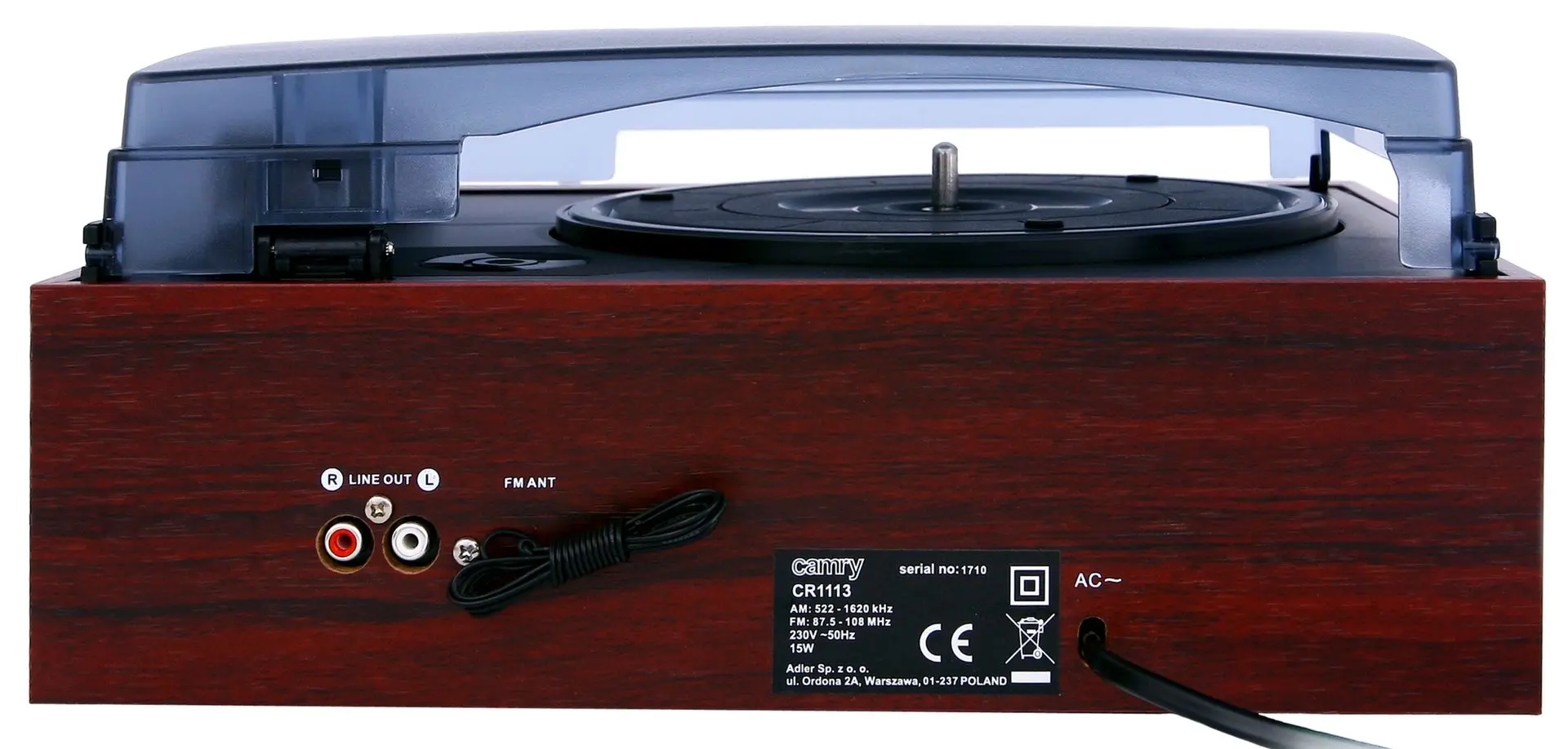 Радиоприёмник с виниловым проигрывателем Camry CR 1168 (Brown/Inox)