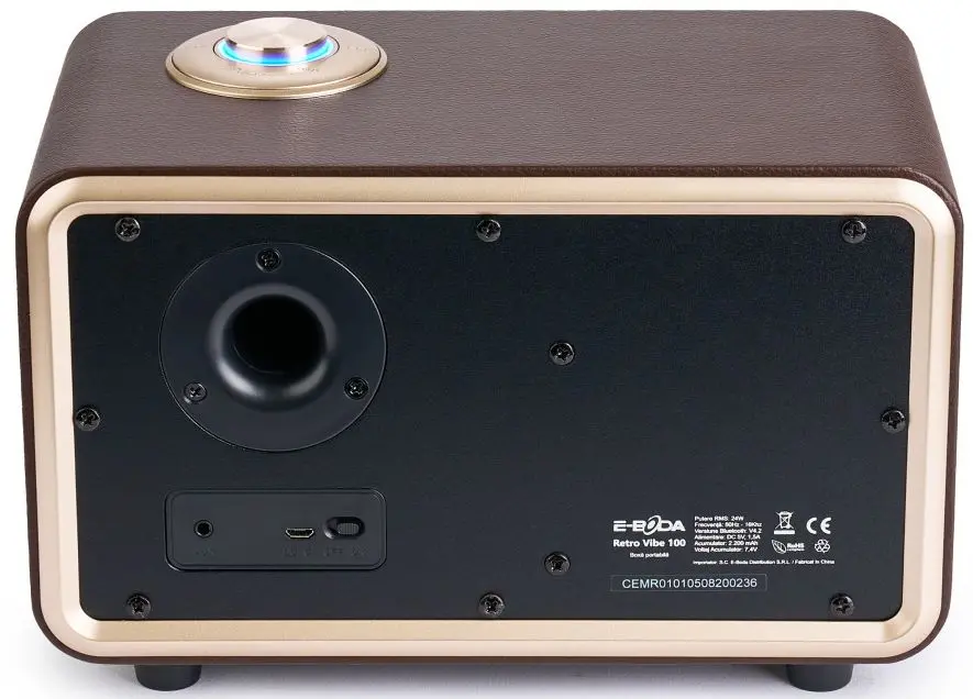 Портативная акустическая колонка E-Boda Retro Vibe 100 (Brown) - 6