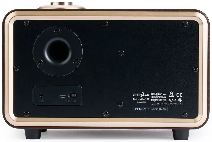 Портативная акустическая колонка E-Boda Retro Vibe 100 (Brown) - 7