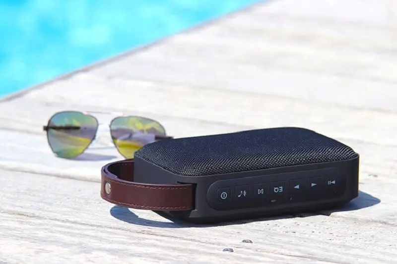 Беспроводная портативная колонка ECG BTS M1 (Black/Brown) - 9