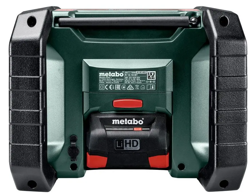 Портативный радиоприёмник Metabo R12-18 DAB-BT