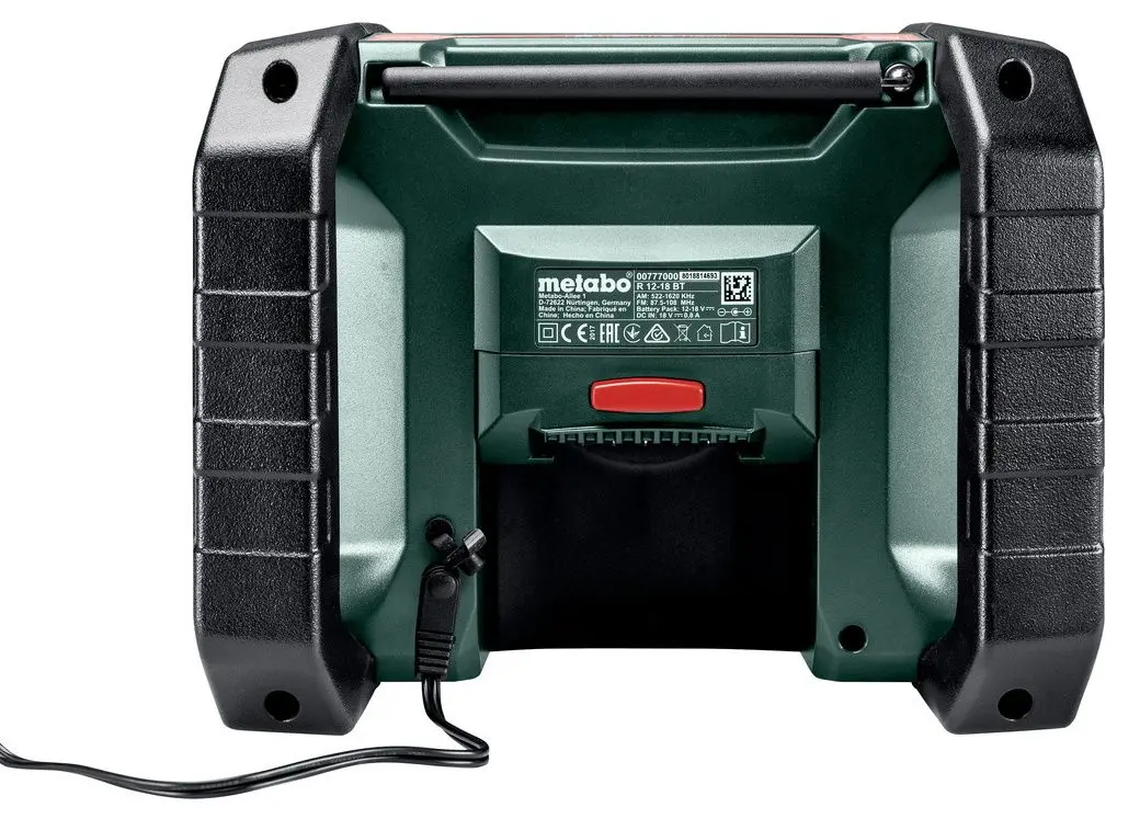 Портативный радиоприёмник Metabo R12-18 DAB-BT