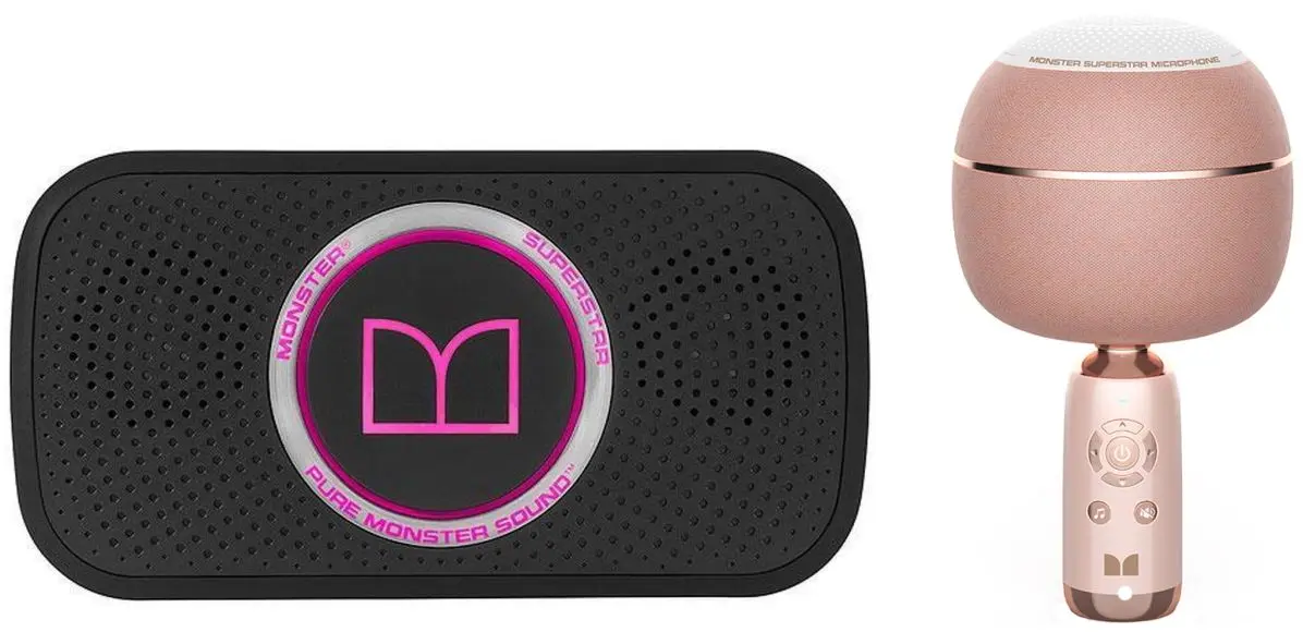 Set wireless difuzor + microfon Monster Superstar (Pink)