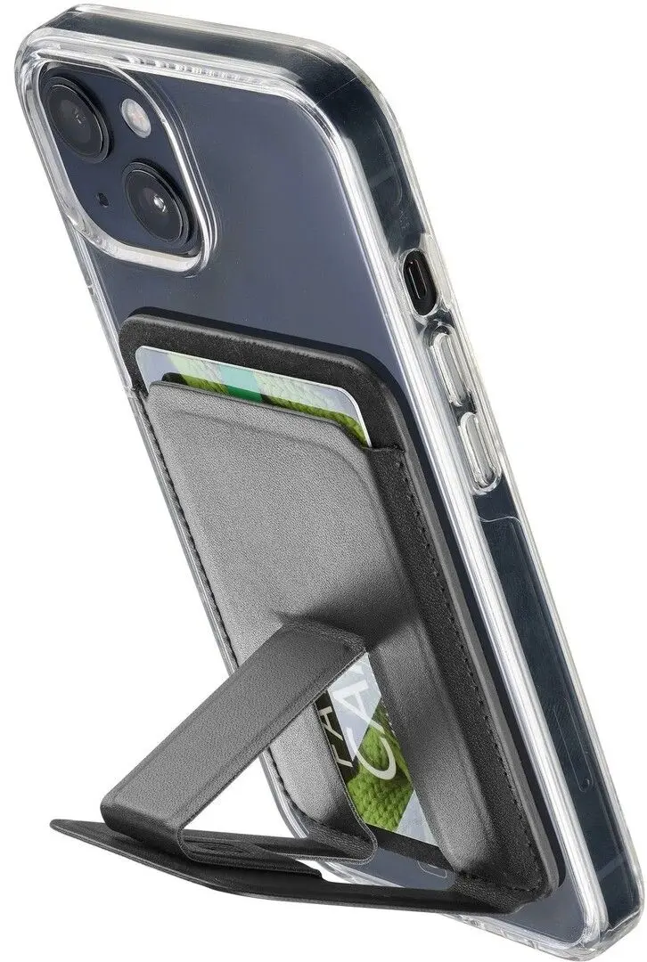 Suport pentru telefon Cellularline Pocket Stand Mag (Black)