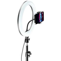 Trepied cu lampa Cellularline Selfie Ring Pro Multicolor Universale (Black) Thumb