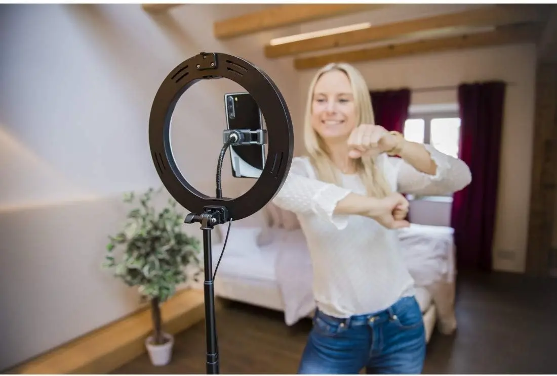 Trepied cu lampa Hama SpotLight FoldUp 102 (Black)