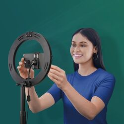 Trepied cu lampa Hama SpotLight FoldUp RGB 102 (Black) Thumb